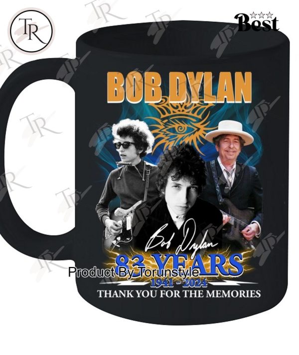 Bob Dylan 83 Years 1941-2024 Thank You For The Memories T-Shirt