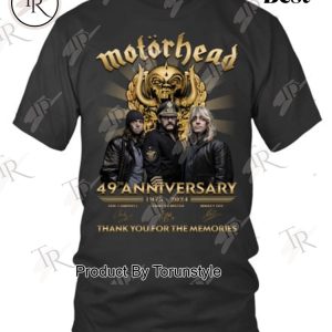 Motorhead 49th Anniversary 1975-2024 Thank You For The Memories T-Shirt