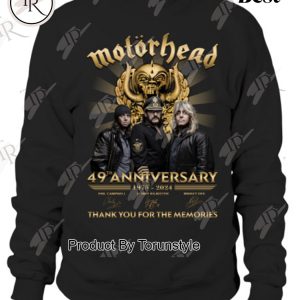 Motorhead 49th Anniversary 1975-2024 Thank You For The Memories T-Shirt