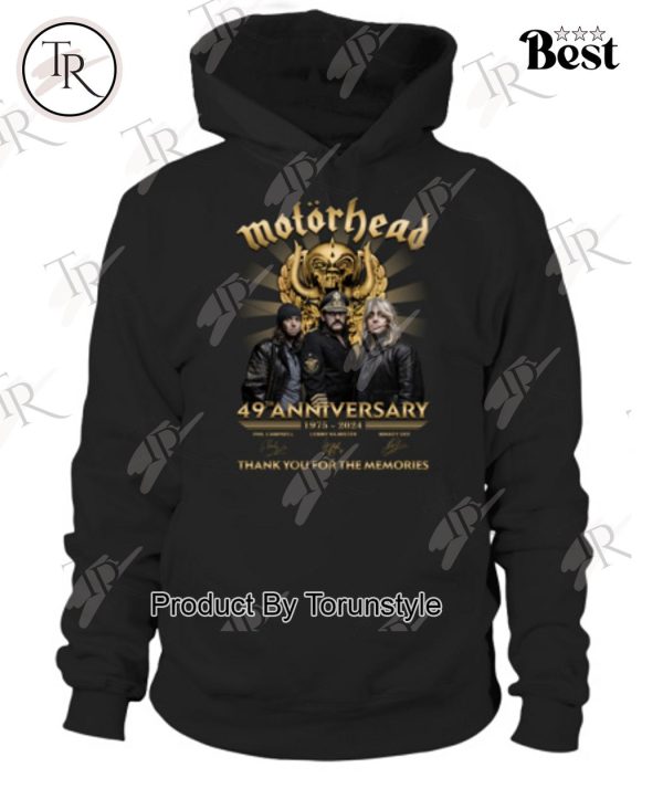 Motorhead 49th Anniversary 1975-2024 Thank You For The Memories T-Shirt