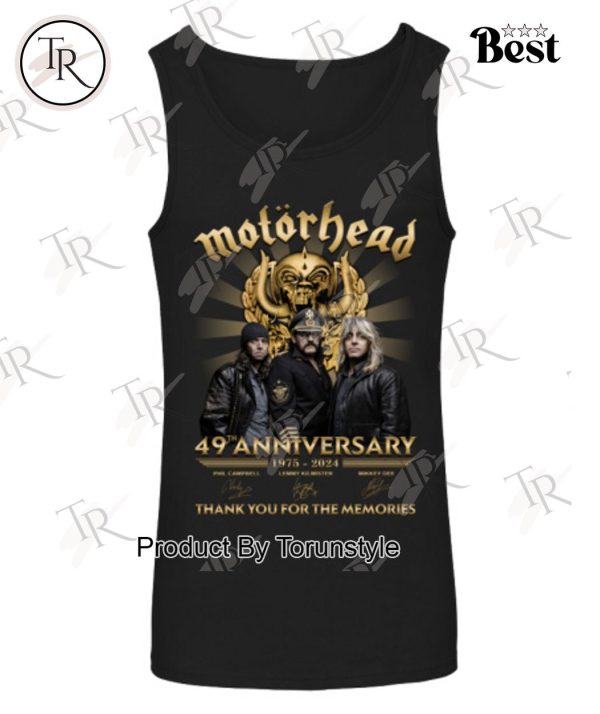 Motorhead 49th Anniversary 1975-2024 Thank You For The Memories T-Shirt