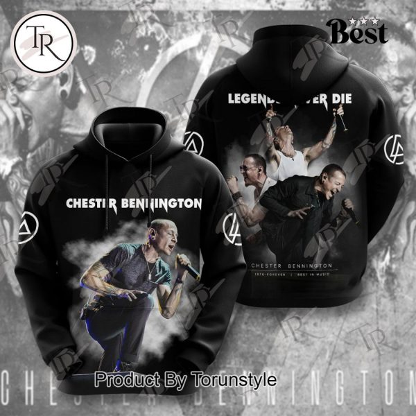 Chester Bennington Legends Never Die 1976-Forever Rest In Music Hoodie