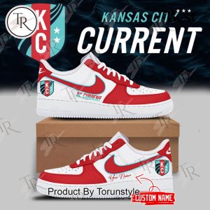 Kansas City Current 2024 Air Force 1 Sneakers – Red