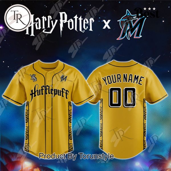 Miami Marlins x Harry Potter Hufflepuff 2024 Baseball Jersey