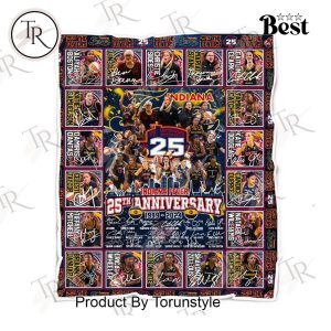 Indiana Fever 25th Anniversary 1999-2024 Fleece Blanket