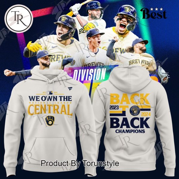 Milwaukee Brewers 2024 We Own The National League Central Back To Back Champions Hoodie