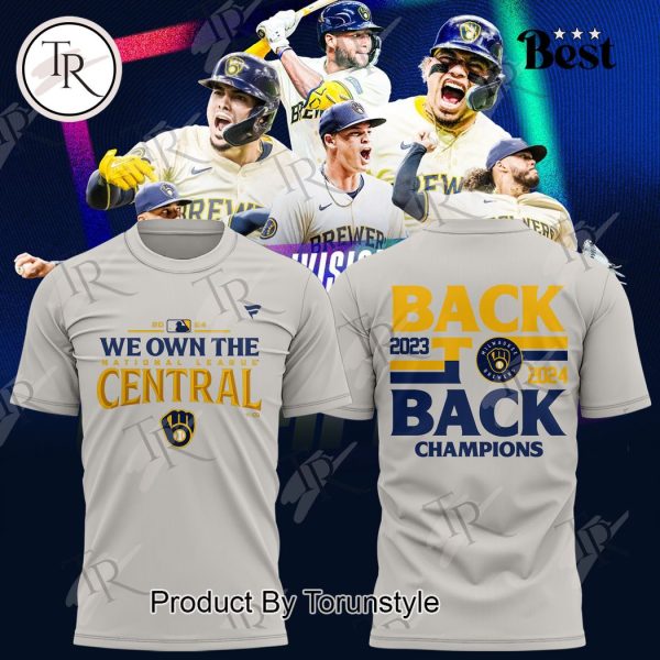 Milwaukee Brewers 2024 We Own The National League Central Back To Back Champions Hoodie