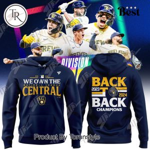 Milwaukee Brewers 2024 We Own The National League Central Back To Back Champions Hoodie – Navy