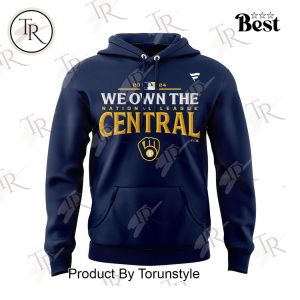 Milwaukee Brewers 2024 We Own The National League Central Back To Back Champions Hoodie – Navy