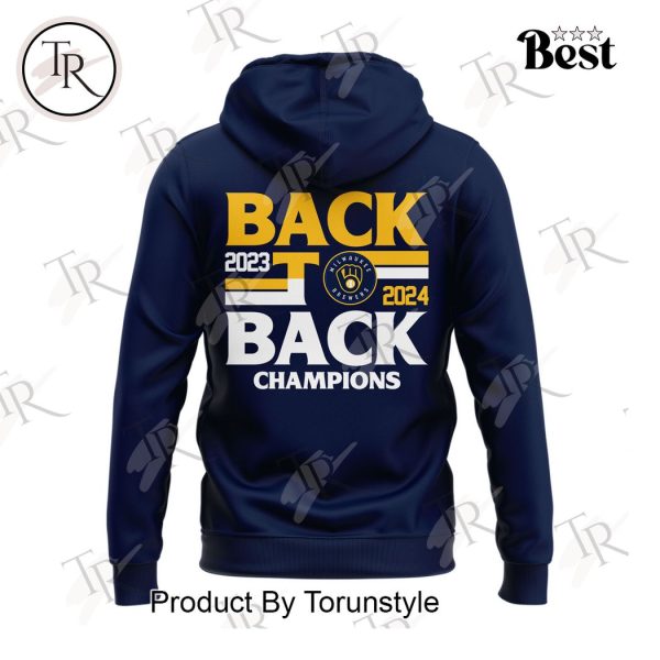 Milwaukee Brewers 2024 We Own The National League Central Back To Back Champions Hoodie – Navy