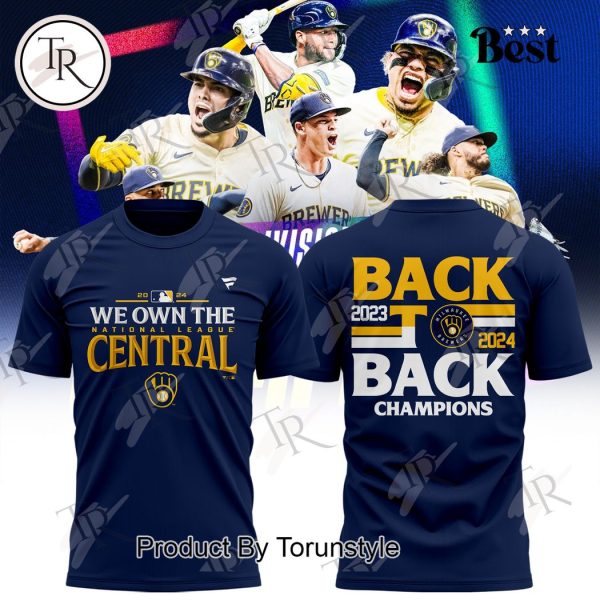 Milwaukee Brewers 2024 We Own The National League Central Back To Back Champions Hoodie – Navy