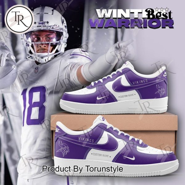 Minnesota Vikings Winter Warrior Air Force 1 Sneakers – Purple