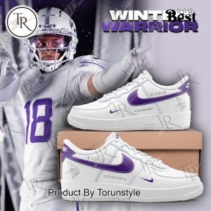 Minnesota Vikings Winter Warrior Air Force 1 Sneakers – White