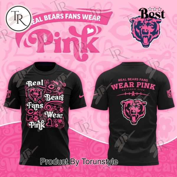 Chicago Bears Real Bears Fans Wear Pink T-Shirt