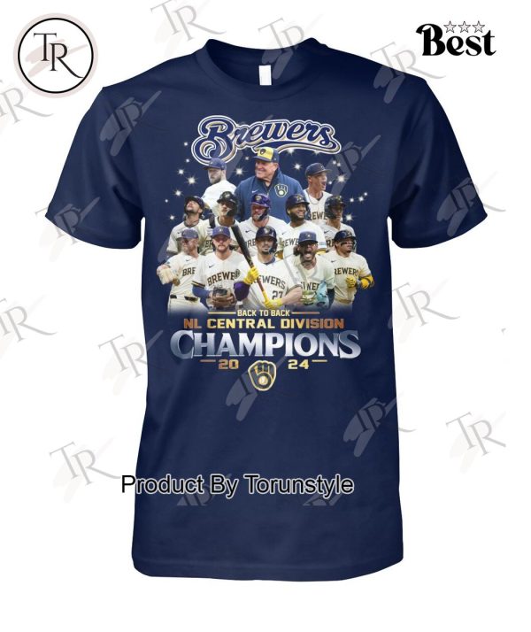 Milwaukee Brewers Back To Back NL Central Division Champions 2024 T-Shirt