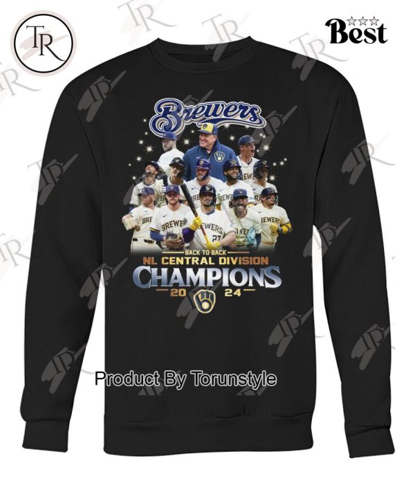 Milwaukee Brewers Back To Back NL Central Division Champions 2024 T-Shirt