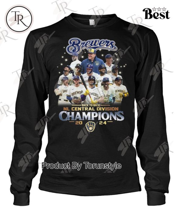 Milwaukee Brewers Back To Back NL Central Division Champions 2024 T-Shirt