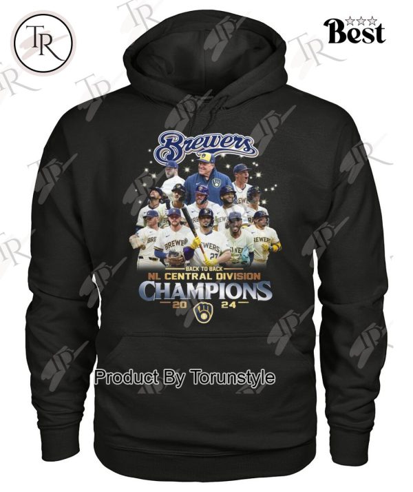 Milwaukee Brewers Back To Back NL Central Division Champions 2024 T-Shirt