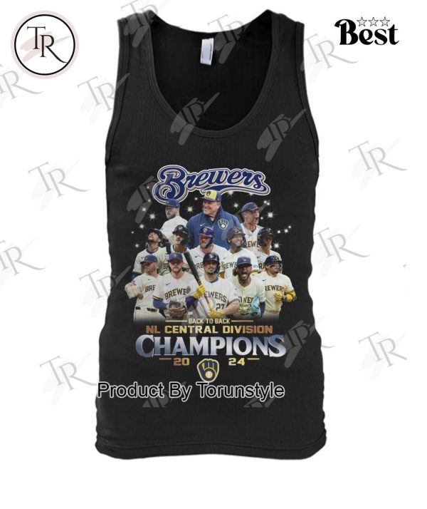 Milwaukee Brewers Back To Back NL Central Division Champions 2024 T-Shirt