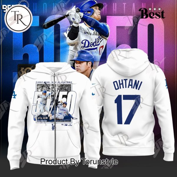 Los Angeles Dodgers Shohei Ohtani 50-50 Hoodie – White