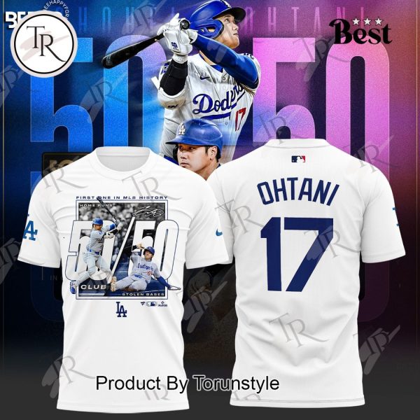 Los Angeles Dodgers Shohei Ohtani 50-50 Hoodie – White