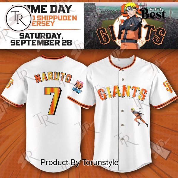 San Francisco Giants Anime Day Naruto Shippuden Baseball Jersey