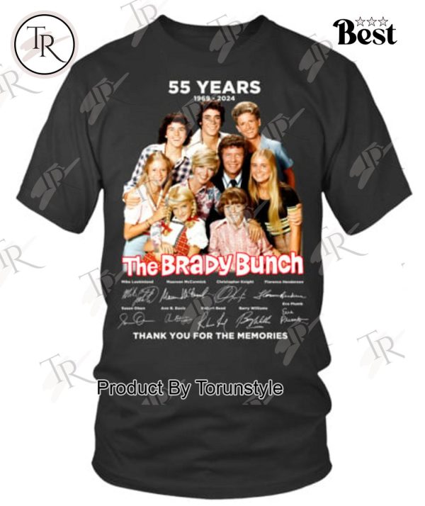 55 Years 1969-2024 The Brady Bunch Thank You For The Memories T-Shirt