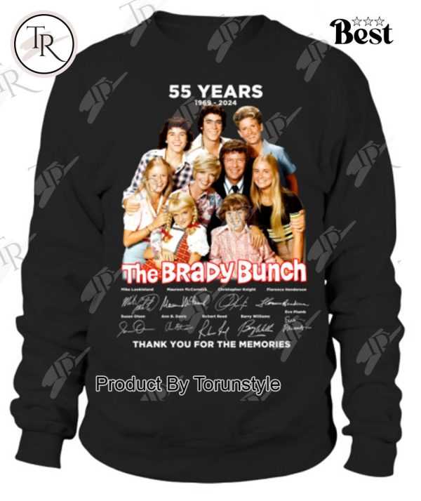 55 Years 1969-2024 The Brady Bunch Thank You For The Memories T-Shirt