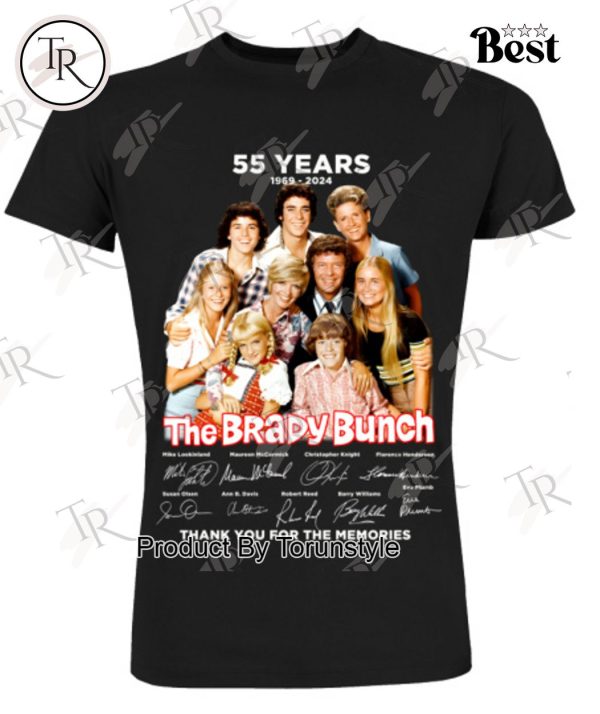 55 Years 1969-2024 The Brady Bunch Thank You For The Memories T-Shirt