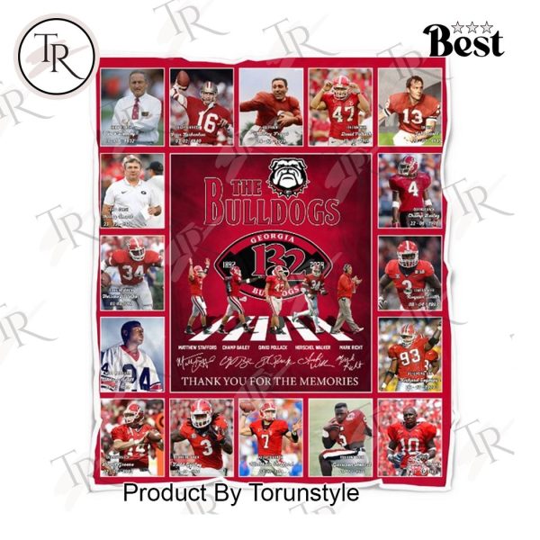 Georgia Bulldogs 132th Anniversary 1882-2024 Thank You For The Memories Fleece Blanket