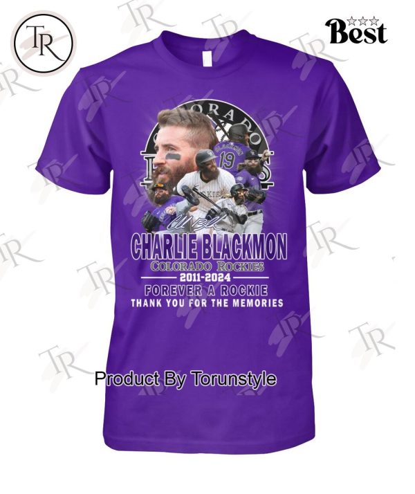 Charlie Blackmon Colorado Rockies 2011-2024 Thank You For The Memories T-Shirt