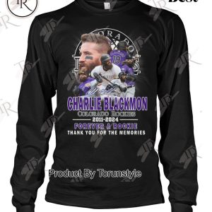 Charlie Blackmon Colorado Rockies 2011-2024 Thank You For The Memories T-Shirt