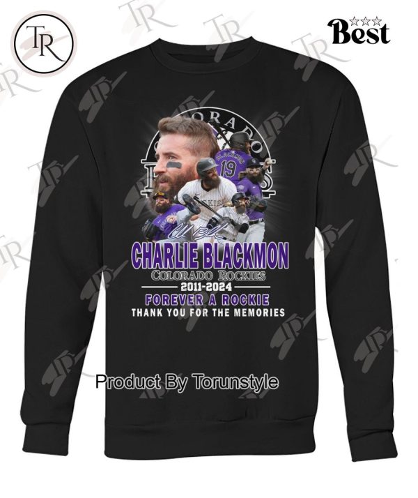 Charlie Blackmon Colorado Rockies 2011-2024 Thank You For The Memories T-Shirt