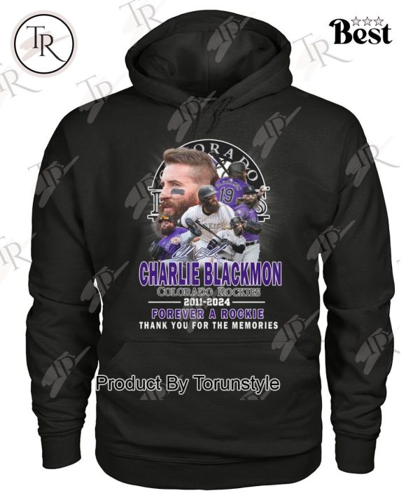 Charlie Blackmon Colorado Rockies 2011-2024 Thank You For The Memories T-Shirt