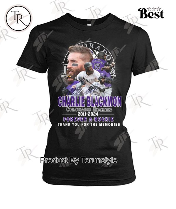 Charlie Blackmon Colorado Rockies 2011-2024 Thank You For The Memories T-Shirt