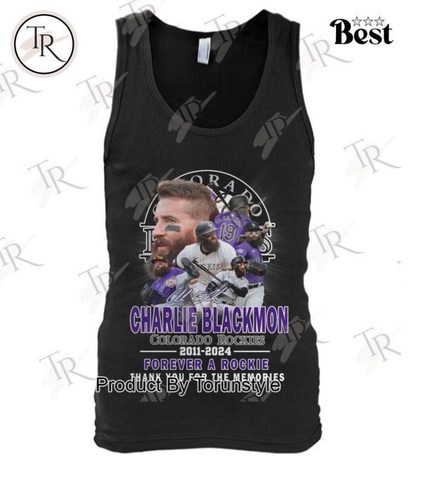 Charlie Blackmon Colorado Rockies 2011-2024 Thank You For The Memories T-Shirt