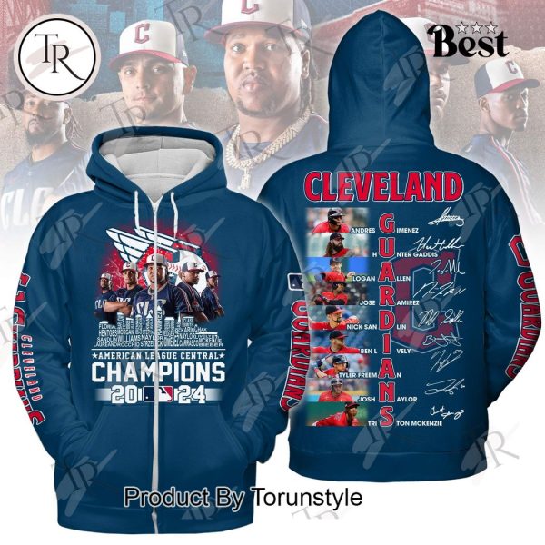 American League Central Champions 2024 Cleveland Guardians Hoodie