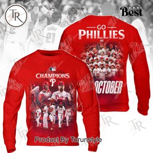 NL East Division Champions Go Phillies Red October Hoodie