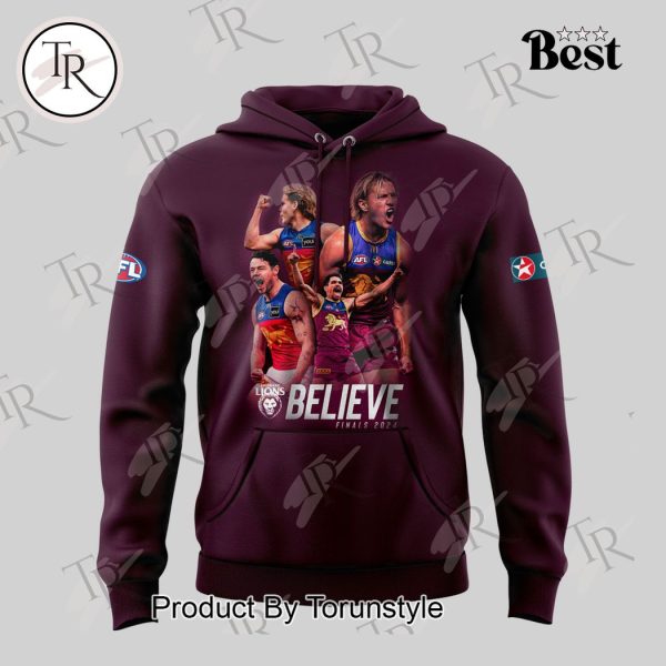 Brisbane Lions Believe Finals 2024 Hoodie, Cap