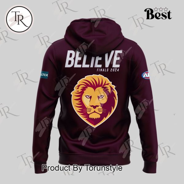 Brisbane Lions Believe Finals 2024 Hoodie, Cap