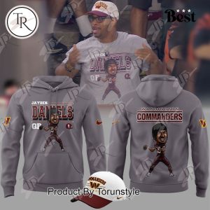 Washington Commanders Jayden Daniels Hoodie, Longpants, Cap – Grey