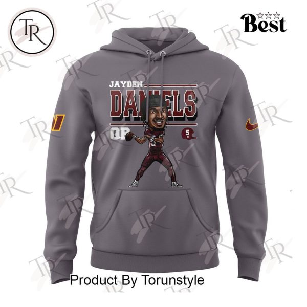 Washington Commanders Jayden Daniels Hoodie, Longpants, Cap – Grey