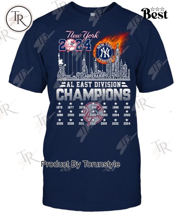 New York Yankees 2024 AL East Division Champions T-Shirt