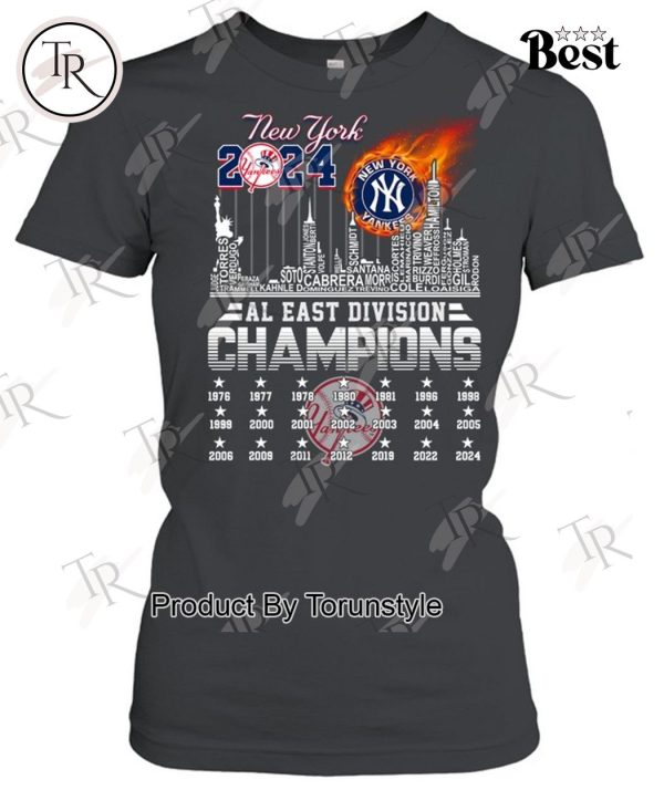 New York Yankees 2024 AL East Division Champions T-Shirt