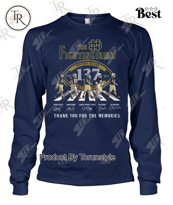 Notre Dame Fighting Irish 137th Anniversary 1887-2024 T-Shirt