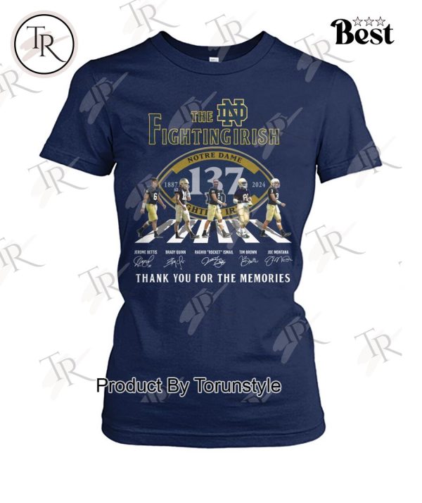 Notre Dame Fighting Irish 137th Anniversary 1887-2024 T-Shirt