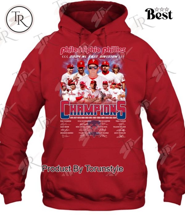 Philadelphia Phillies 2024 NL East Division Champions T-Shirt