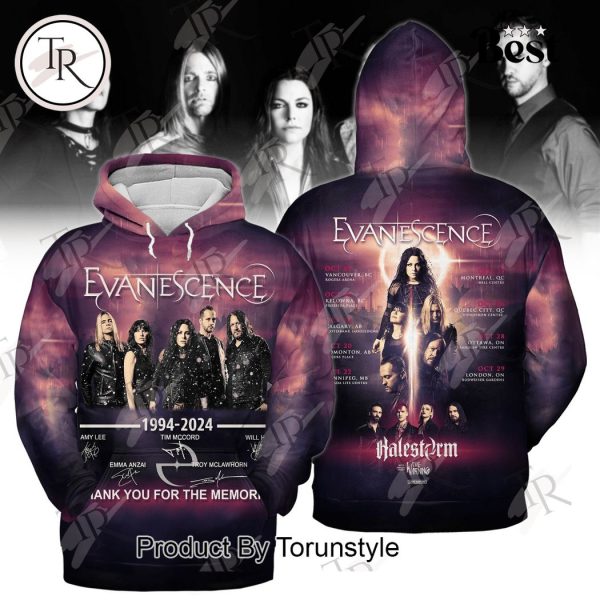 Evanescence 1994-2024 Thank You For The Memories Hoodie