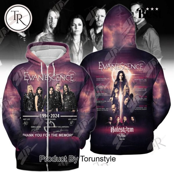 Evanescence 1994-2024 Thank You For The Memories Hoodie