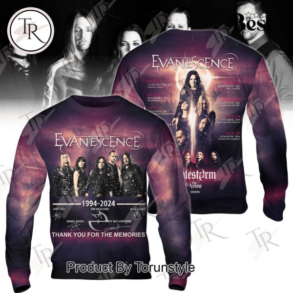 Evanescence 1994-2024 Thank You For The Memories Hoodie